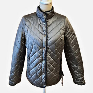 RENUAR Liquid Black/Metallic Reversible Puffer Jacket Size M